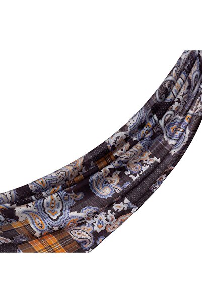 ipekevi Patchwork Patterned Tensoft Shawl 03920-Black