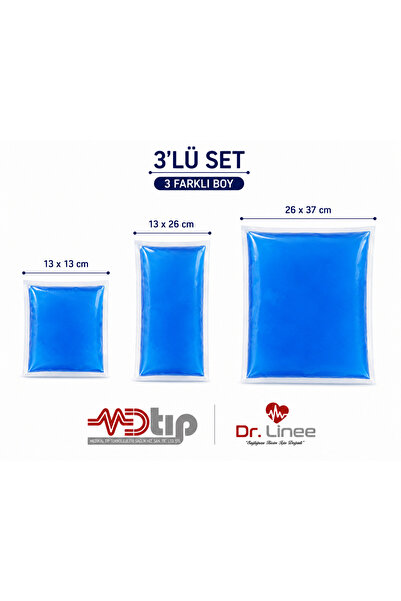 DR LİNEE 3'lü Termojel Sıcak Soğuk Kompres Jel Paketi 13x13 cm + 13x26 cm + 2...