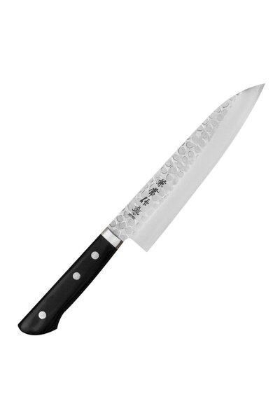 Kanetsune Cutit de bucatarie, 940 VG-1, Inox, Maner lemn pakka, 18 cm, Negru/...
