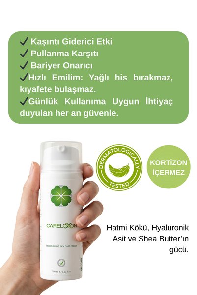 Careloxon Intensive Moisturizing Skin Care Cream for Atopic, Dry and Eczema-Prone Skin 100 ml 2 Pcs