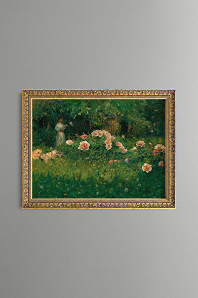 epiqart A Rose Garden - Vintage Patterned Painting - Fine Model