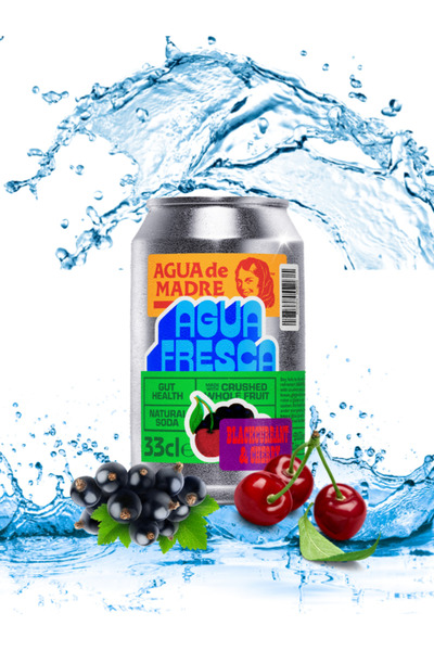 OEM Apă de Madre Agua Fresca Coacăze negre și Cireșe (6 Doze)