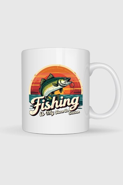 Bahriyeli Collection Fishing Is My Favorite Season Printed Mug
