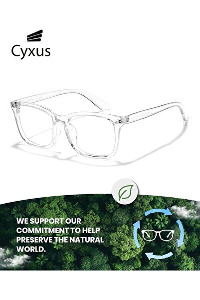 Cyxus نظارات الضوء الأزرق للرجال والنساء تقلل من إجهاد العين وتحجب الأشعة فوق...