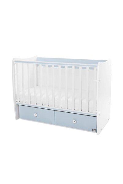 LORELLİ Patut balansoar, Matrix, 60 x 120 cm, transformabil, White Baby Blue
