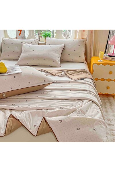 JOJO HOME Pilota premium de vara racoroasa, rece la atingere, 200x230cm + 2 f...