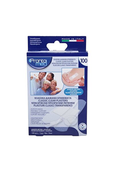 PRONTOMED Plasturi Clasici, 100 buc, protectie igienica pentru rani mici, zga...