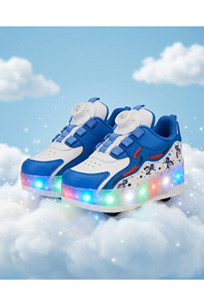 BURUNİ Kız- Erkek Çocuk Patenli Ayakkabı | LED Işıklı Tekerlekli Spor Sneaker