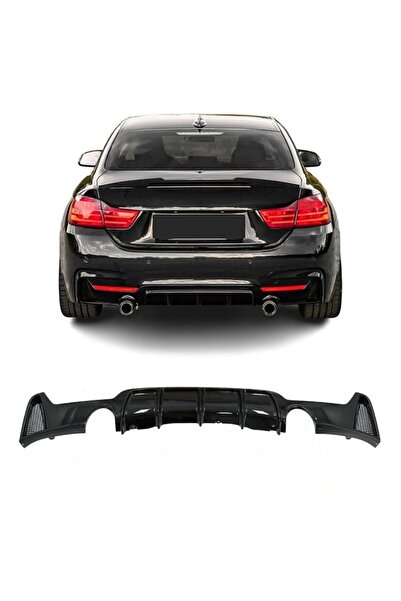 AutoUp Difuzor bară spate BMW Seria 4 F32, F33, F36, Negru lucios
