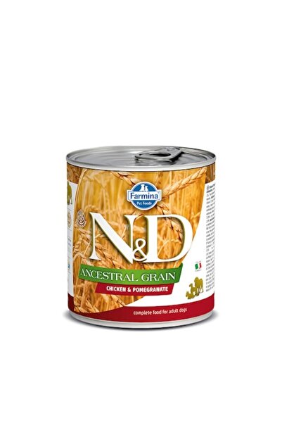 Farmina Hrană umedă pentru câini N&D, Ancestral Grain, Pui și Rodie, 285 gr
