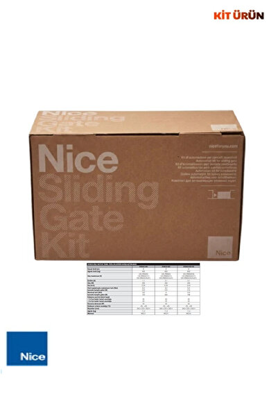 NİCE Robus 600 kg Kit Yana Kayar Kapı Motoru-Bahçe kapısı motor kiti( Yeni Model )
