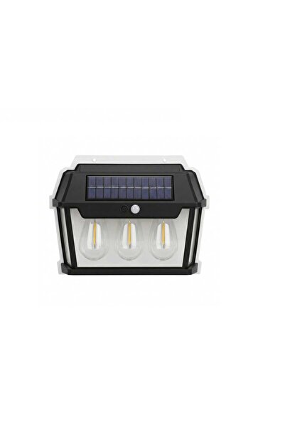Panther PT-2933 3lü Solar Led Duvar Lambası - Sarı Işık ve Hareket Sensörlü B...