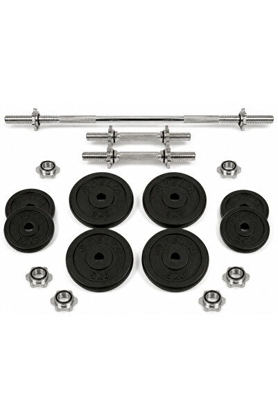 Delta 40 Kg Demir Döküm Ağırlık ve Bar Seti 120 cm Halter Barlı