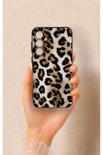 Vip Case Samsung S23Fe Uyumlu Leopar Derisi Desenli Silikon Kılıf