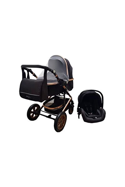 happyworld2026 Carucior nou nascuti 3 in 1 Baby Care™ Cu geanta bebe, Cadru A...
