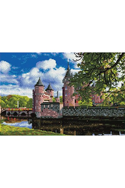 Liva Craft Diamond Mosaic Painting Holland De Haar Castle – 35 X 52 cm
