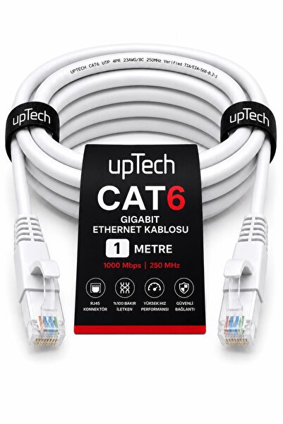 upTech Cat6 Ethernet Cable 1 Meter Rj45 Lan Internet Modem Router Computer Cable