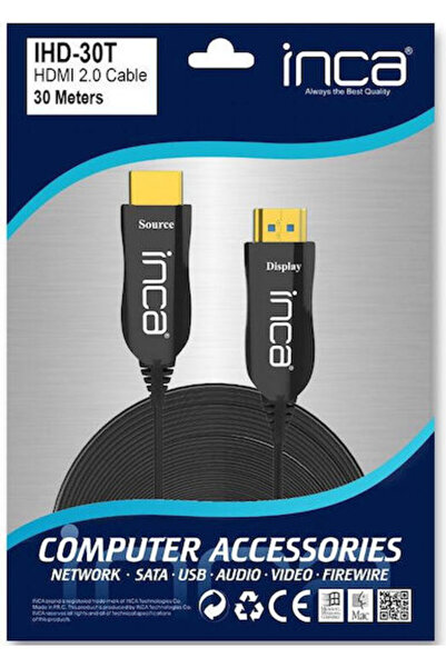 Inca Cablu HDMI 2.0 Premium de mare viteză 4K 60Hz HDR, HDMI tată - HDMI tată...