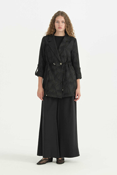 Nihan Jakar Blazer Jacket - Black