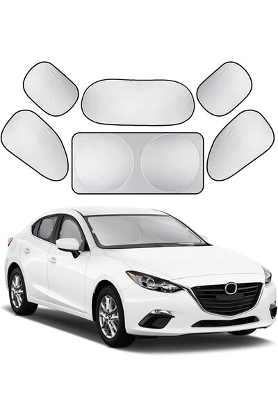 Generic 6Pcs Car Sunshade Window Sun Shade Windshield Sun Visor Set Heat Uv R...
