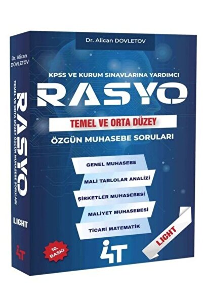 4T YAYINEVİ RASYO LIGHT Özgün Muhasebe Soruları