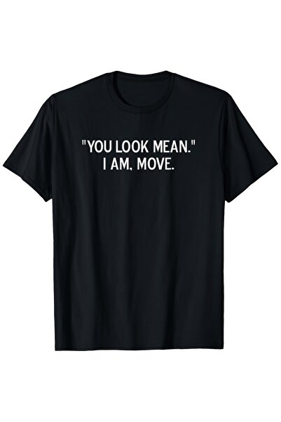 1001 Line Funny You Look Mean I Aming Sarcastic Family Unisex Round Stretchy ...