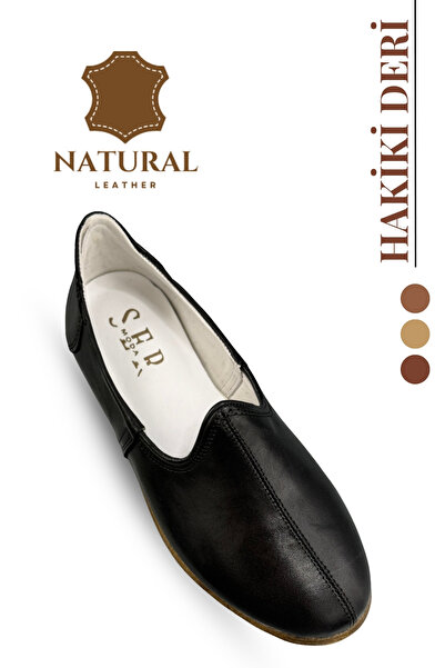 sermoda Genuine Leather Men's Shoes - Soft Sole Genuine Leather Shoes Black