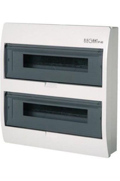 EUROLAMP Cutie de siguranțe murală cu 18 elemente, cu 2 rânduri, Cod: 151-25252