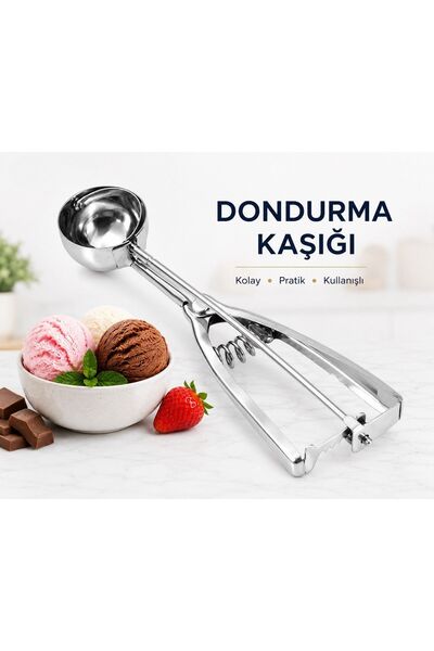 homeneeds Stainless Steel Spring-Loaded Ice Cream Scoop |   Ice Cream Ball Ma...