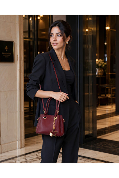 ZİVORA Women's Hand and Shoulder Bag Klasya Leather Crossbody Mini Bag with S...