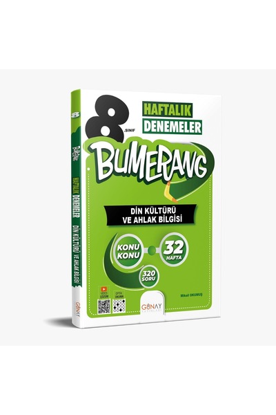 Günay Yayınları 8. SINIF BUMERANG 32 HAFTALIK DİN KÜLTÜRÜ VE AHLAK BİLGİSİ DE...