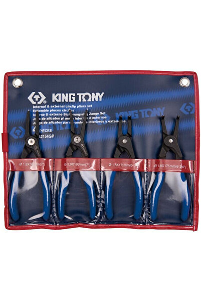 King Tony Clești de siguranță Lungime 175mm 4 bucăți Cod: 42154GP