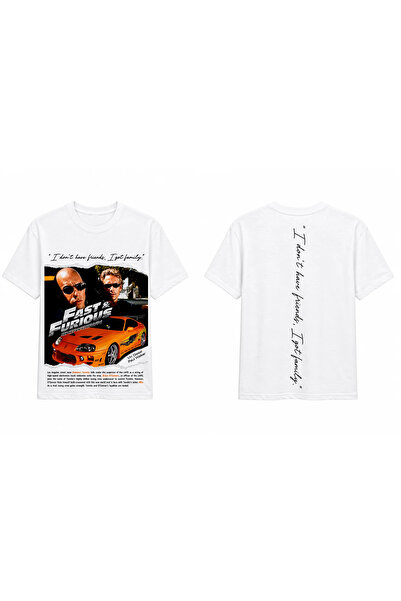 TOMRİS TASARIM Fast & Furious Dominic Toretto Paul Walker Oversize T-Shirt