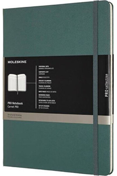Moleskine Caiet 192 de pagini cu pagini albe Verde Cod: MS-620817