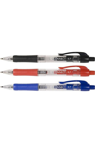 Q-Connect Automatické pero 0,7 mm, 10 ks, černé