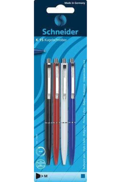 SCHNEIDER Pix K15 M cu cerneală neagră, 4 bucăți