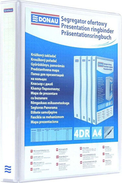 donau Dosar cu 4 inele A4 63mm Alb