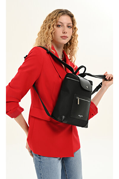 Pierre Cardin Black Women's Backpack