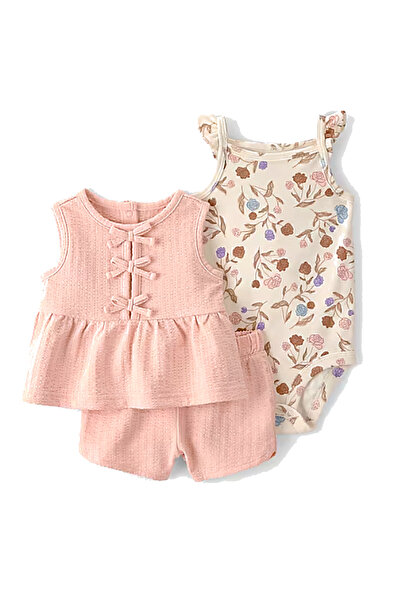 Carters Baby Baby Girl 3 Piece Summer Shorts Set Pink