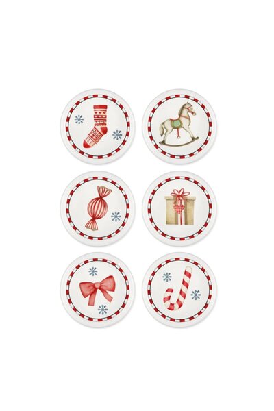 The Mia Globe Christmas Themed Snack Bowl 6 Pieces 10 cm