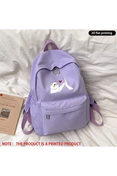 Toum Love Cat's Detail Printed School, Classroom, Course Backpack