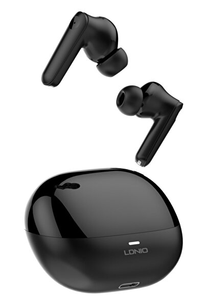 LDNIO earphones με θήκη φόρτισης T05, True Wireless, 13mm, 40/500mAh, μαύρα