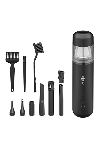 goobay 2 σε 1 σκουπάκι χειρός & air duster 77829, 120W, 6000mAh, μαύρο