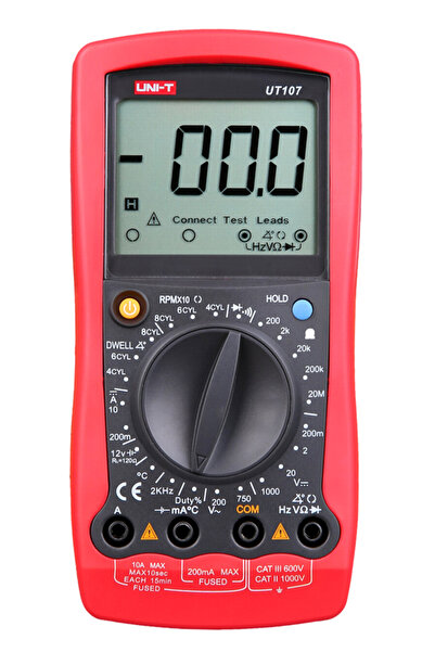 OEM UNI-T ψηφιακό πολύμετρο αυτοκινήτων UT107, RPM/Dwell, test μπαταρίας