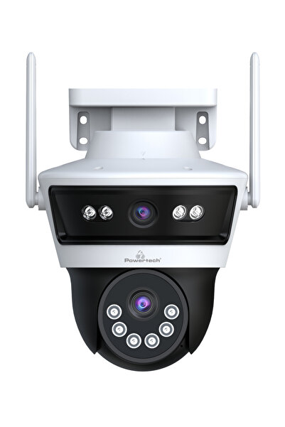 POWERTECH smart κάμερα PT-1340, 3MP, dual lens, WiFi, PTZ, SD, IP65