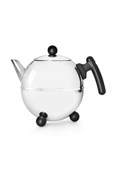 Bredemeijer Termos ceainic Bella, Otel/Plastic, 1.5 l, Argintiu/Negru