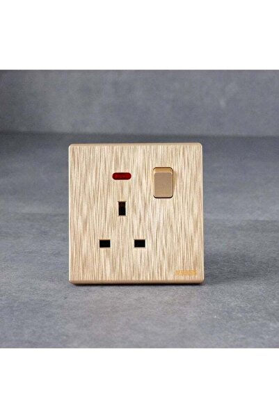 Danube Home Milano 13A Socket With Neon For Modern Home Electrical Switches S...