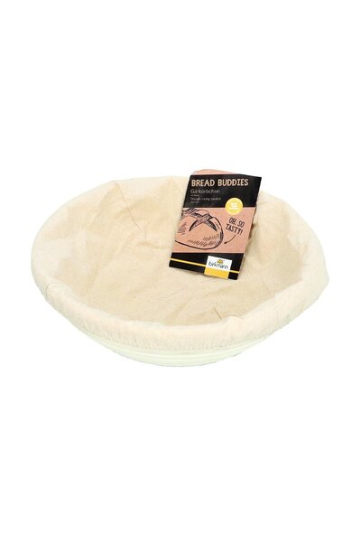 Birkmann Cos de paine rotund, Birkmann, 25x25x8.5cm, ratan , cu husa din bumbac