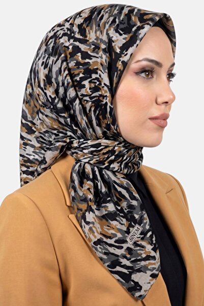 hadiora Women's Gray Mustard Colored Modern Patterned Stitched Writing Pad