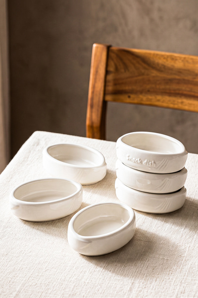 Perotti Snack Dish 6-Piece Porcelain Jam Bowl Sauce Bowl 4.5 cm X 7 cm